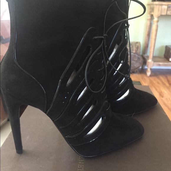 NWT Bottega Veneta suede cutout boots heels 41 - Picture 5 of 5